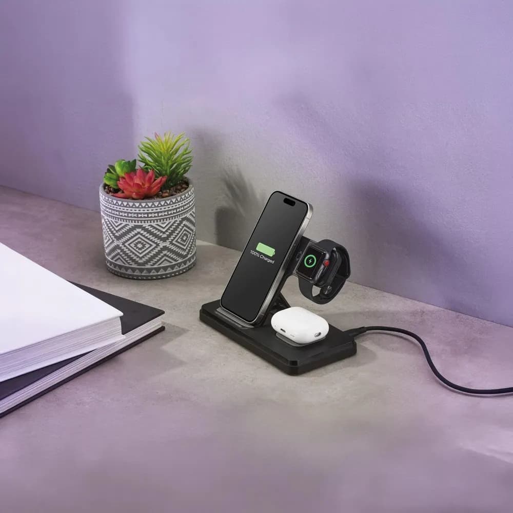 Promosyon Wireless 3lü Şarj İstasyonu PWB-295 - Toptan Baskılı