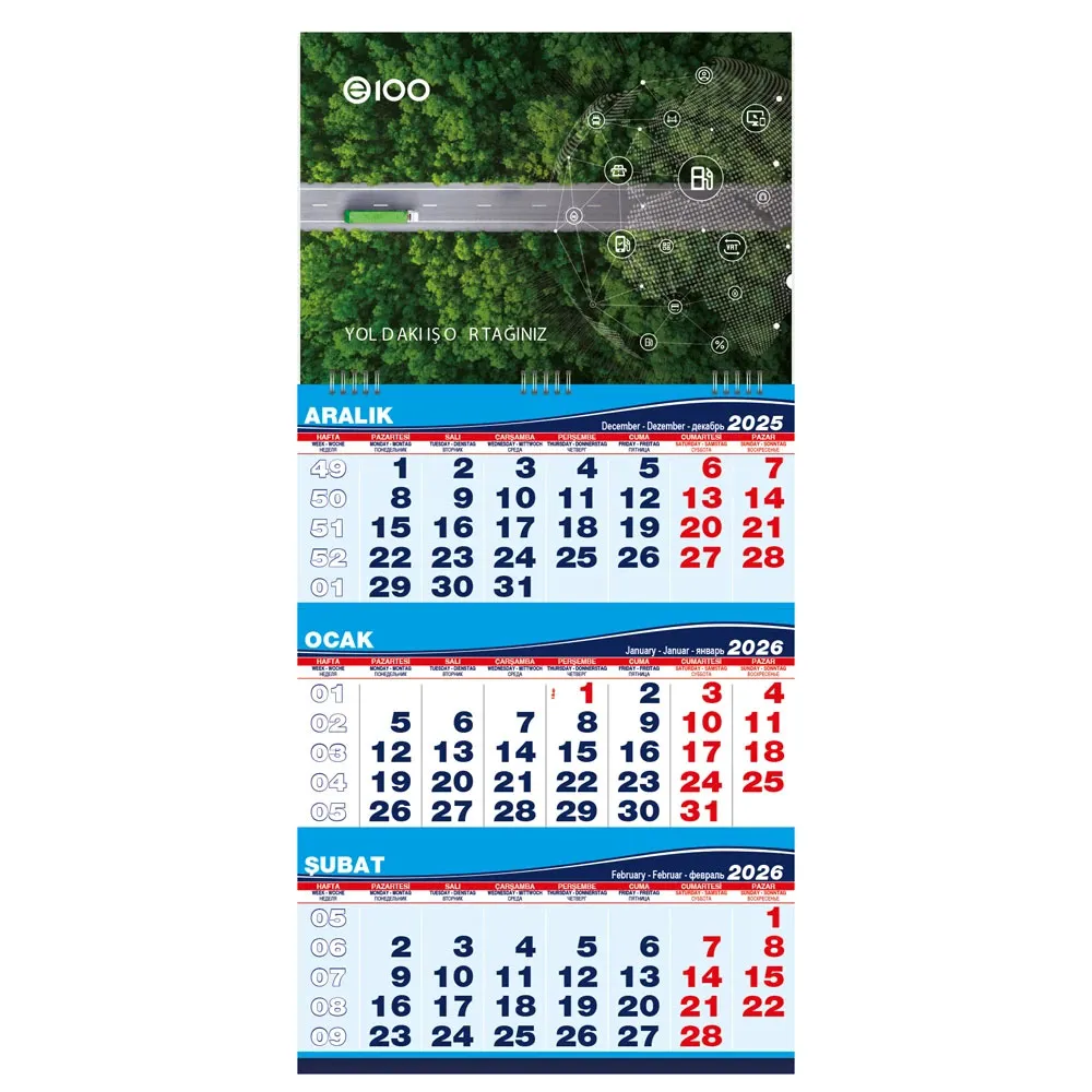 Promosyon GMC-05 Orta Boy Gemici Takvim - Toptan Baskılı
