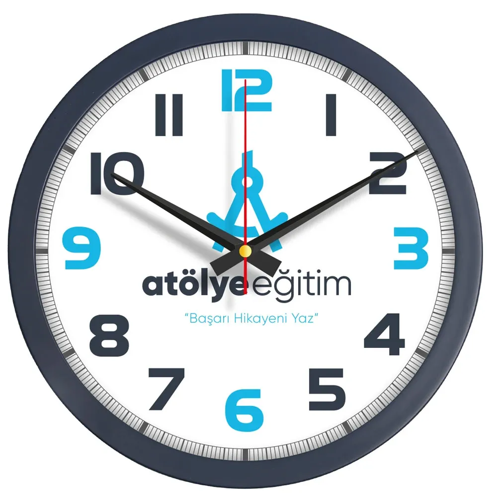 Promosyon V30-334-L Plastik Duvar Saati - Toptan Baskılı