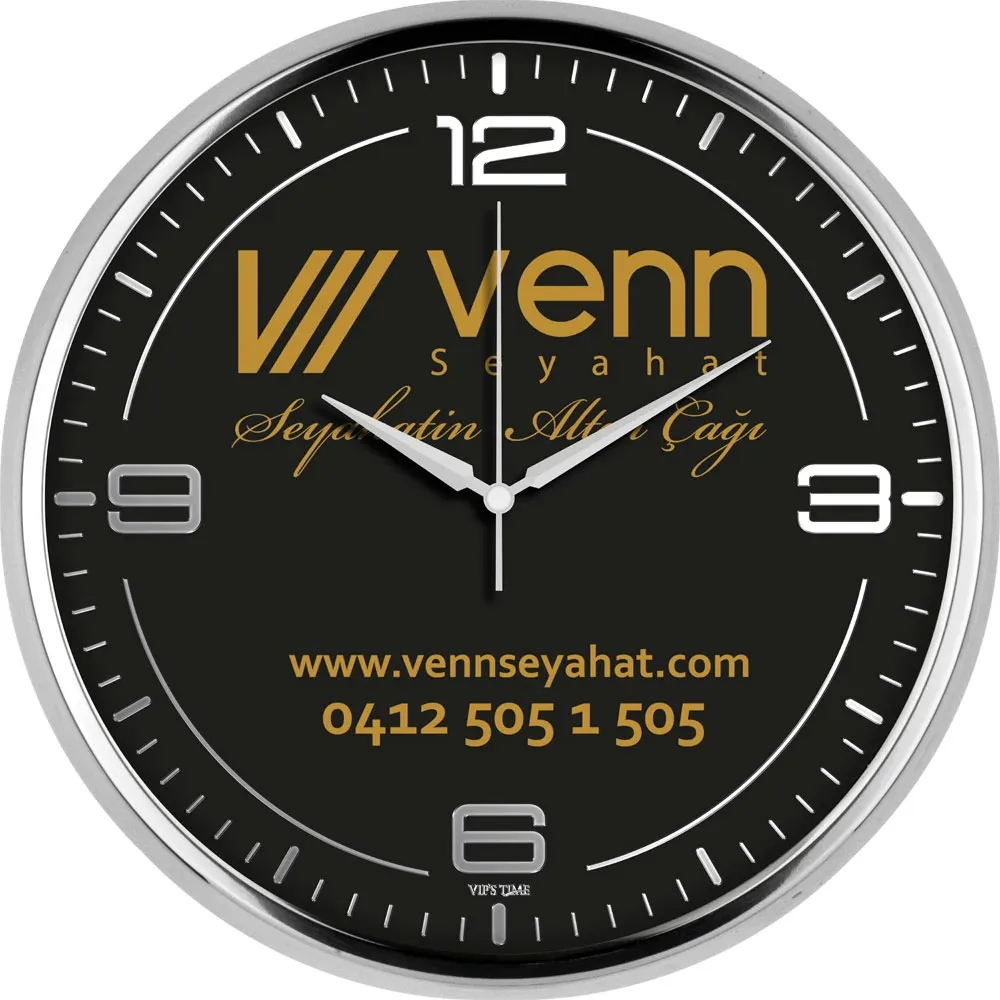 Promosyon V30-950-GV Metal Duvar Saati - Toptan Baskılı