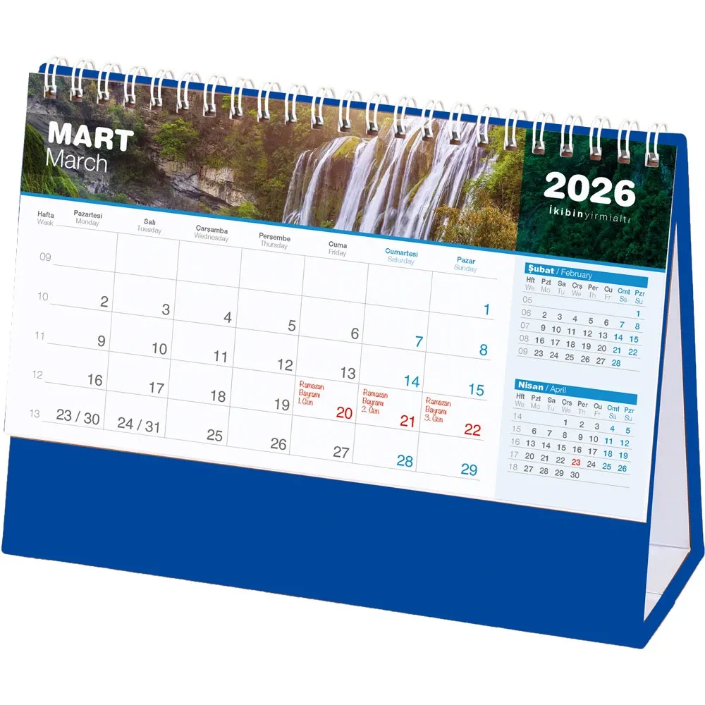 Promosyon AMT-04-TL Şelale Masa Takvimi - Kıranay Basım