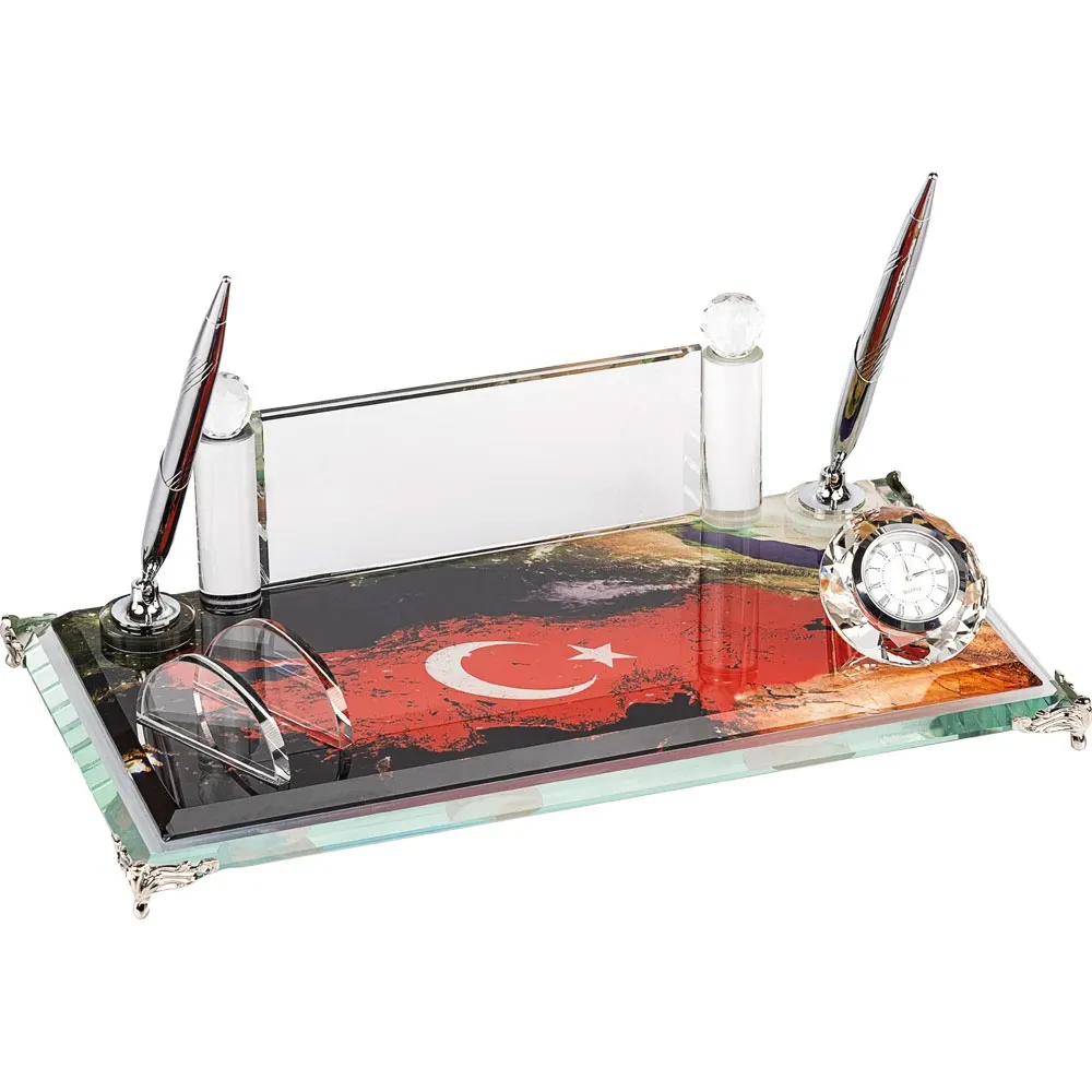Promosyon KM-10 Kristal Masa Seti - Toptan Baskılı