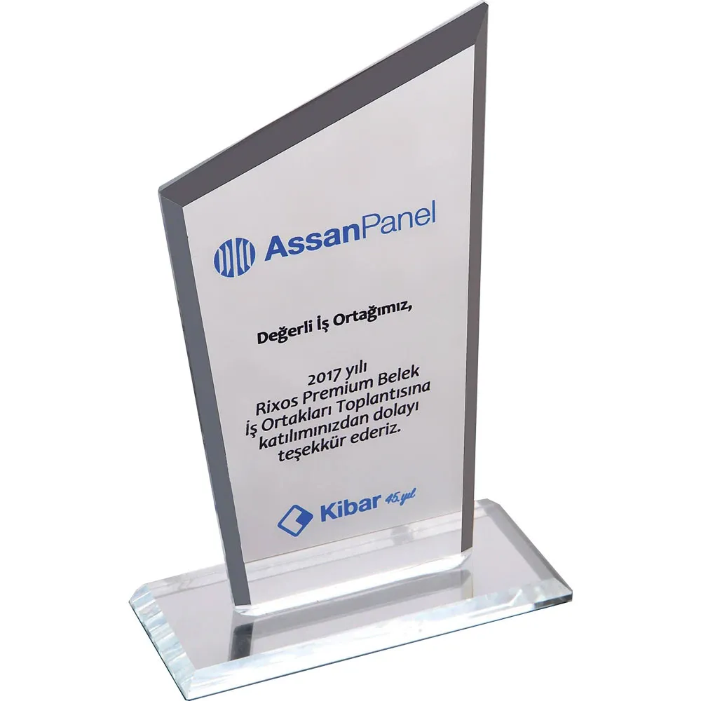 Promosyon EKT-310-ŞF Kristal Plaket - Toptan Baskılı