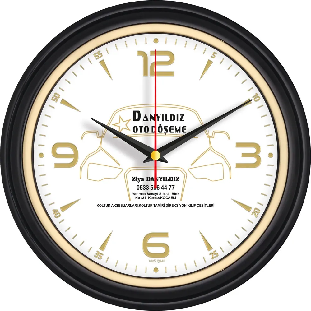 Promosyon V30-522-SV Plastik Duvar Saati - Kıranay Basım