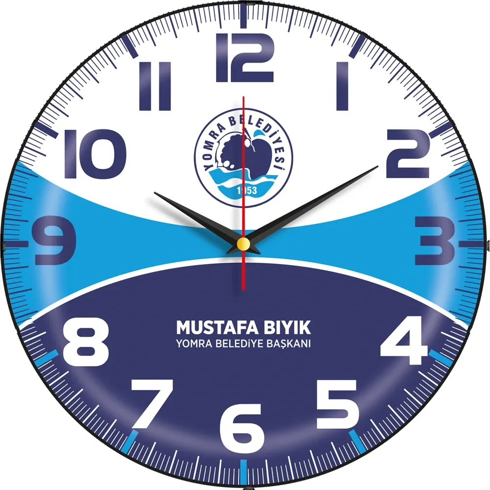 Promosyon V30-529-B Bombe Cam Duvar Saati - Toptan Baskılı