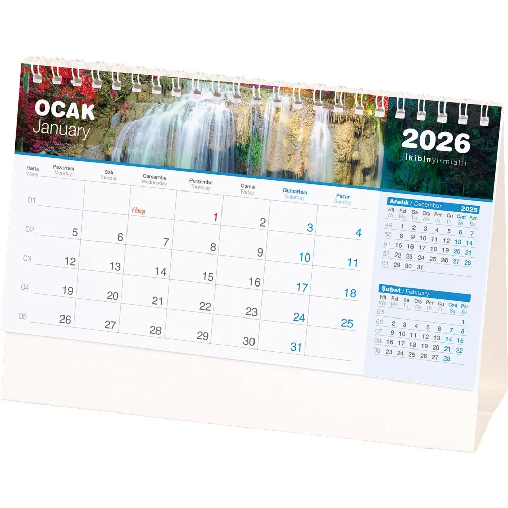 Promosyon AMT-04-ABR Şelale Masa Takvimi - Kıranay Basım