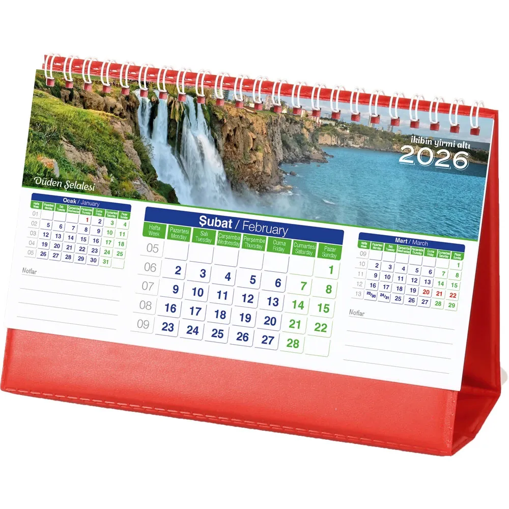 Promosyon AMT-01-BK Manzara Masa Takvimi - Toptan Baskılı